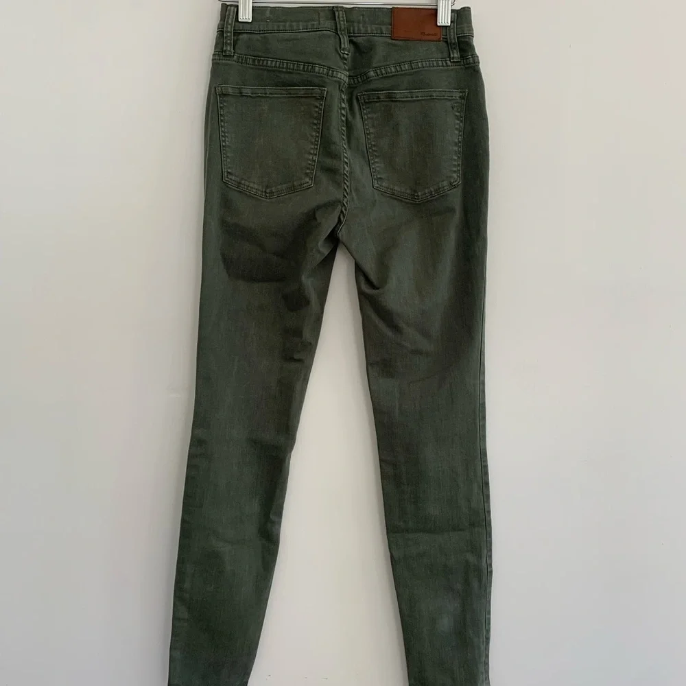 Madewell 9” High Rise Skinny Pants Olive - Picture 9 of 15
